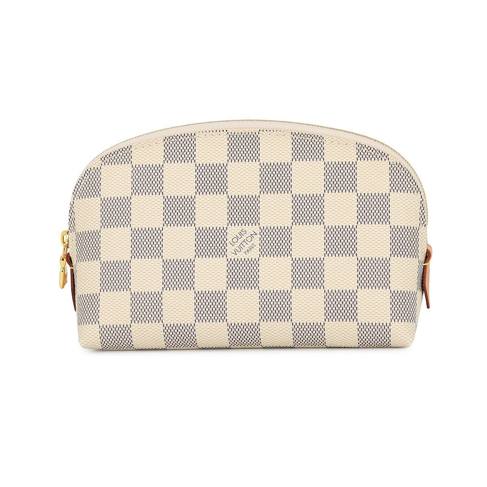 Louis Vuitton Pouch Clutch cosmetic Damier Azur White Pochette